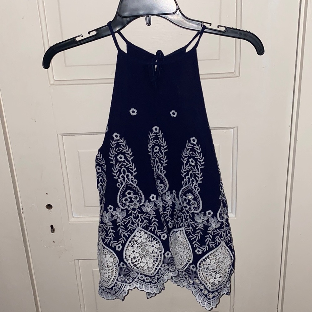 Navy blue top